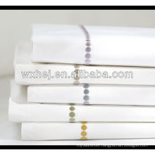 100% cotton white hotel high quality hand embroidery pillow case